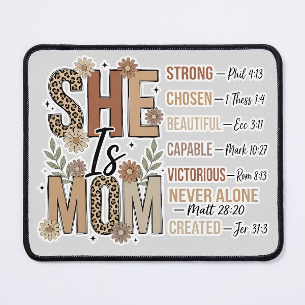 Item preview, Christian Mom Affirmation Design Strong Chosen Beautiful Capable Bible Verse Faith Mother Gift designed and sold by Ladys-Gents.