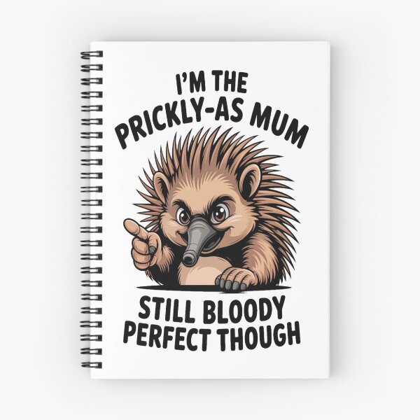 Item preview, Prickly‑As Mum Echidna Portrait designed and sold by stickercuffs.