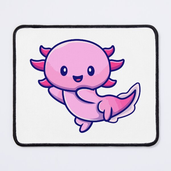 Item preview, Cute Kawaii Pink Axolotl Swimming designed and sold by febesl.