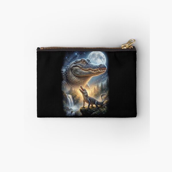 Item preview, Alligator Howling Moon Art Animal Lover designed and sold by DoodleTortle.