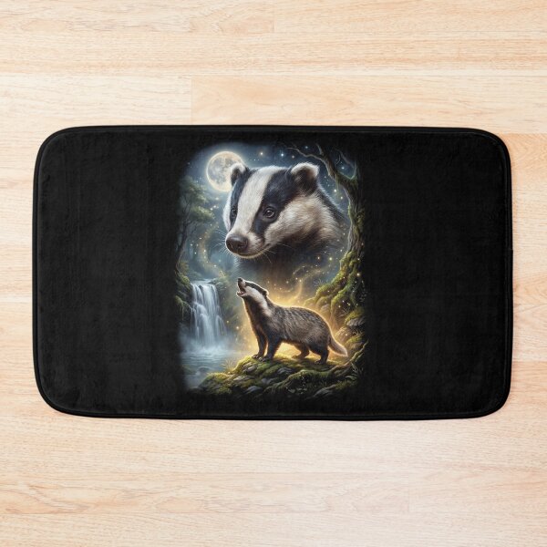 Item preview, Badger Howling Moon Art Animal Lover designed and sold by DoodleTortle.