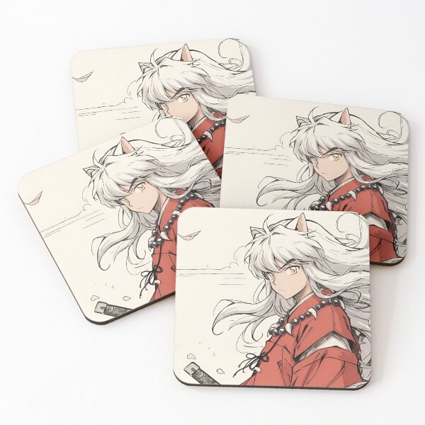 Item preview, Inuyasha Anime Samurai Art – Half Demon Warrior Kimono Aesthetic Illustration designed and sold by Dyan4.