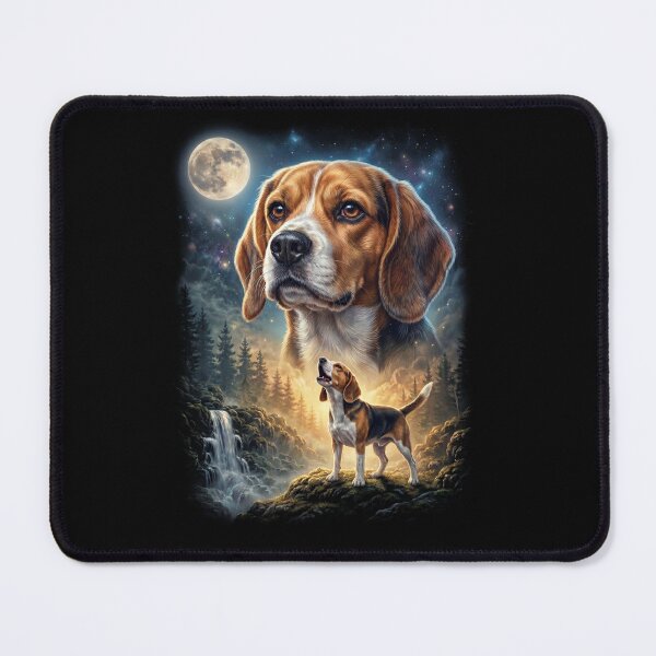 Item preview, Beagle Howling Moon Art Dog Lover designed and sold by DoodleTortle.