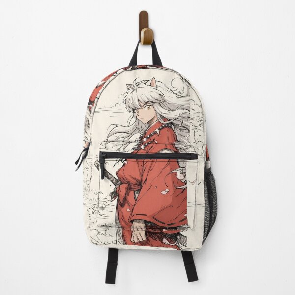Item preview, Inuyasha Anime Samurai Art – Half Demon Warrior Kimono Aesthetic Illustration designed and sold by Dyan4.