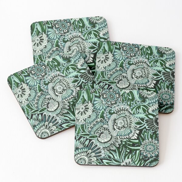 Item preview, Flower Garden - Green designed and sold by Wild Thistle Art.