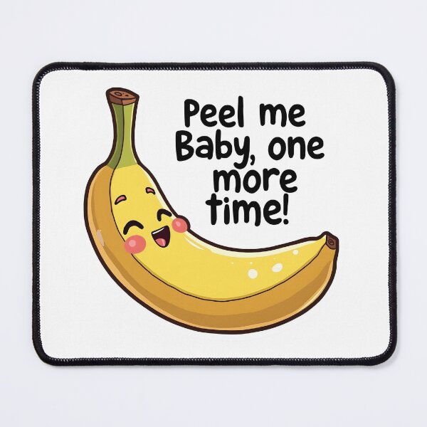 Item preview, Peel Me Baby One More Time Funny Kawaii Banana Pop Culture Pun designed and sold by LunaPixelStudio.
