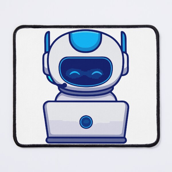 Item preview, Cute Ai Robot Working on Laptop designed and sold by febesl.