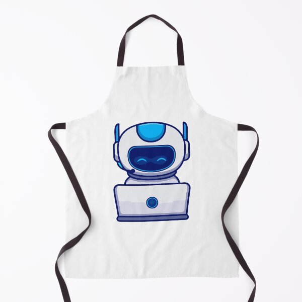 Item preview, Cute Ai Robot Working on Laptop designed and sold by febesl.