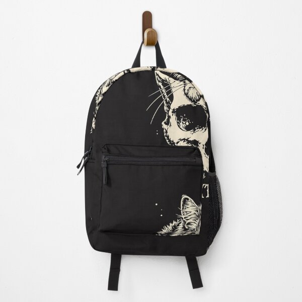 Item preview, If It Fits I Sit Black Cat Skull Funny Meme Minimalist Goth Humor designed and sold by kiralynstration.
