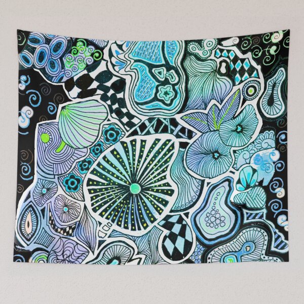 Item preview, Algorithm of a Favourite Colour - Turquoise designed and sold by Wild Thistle Art.