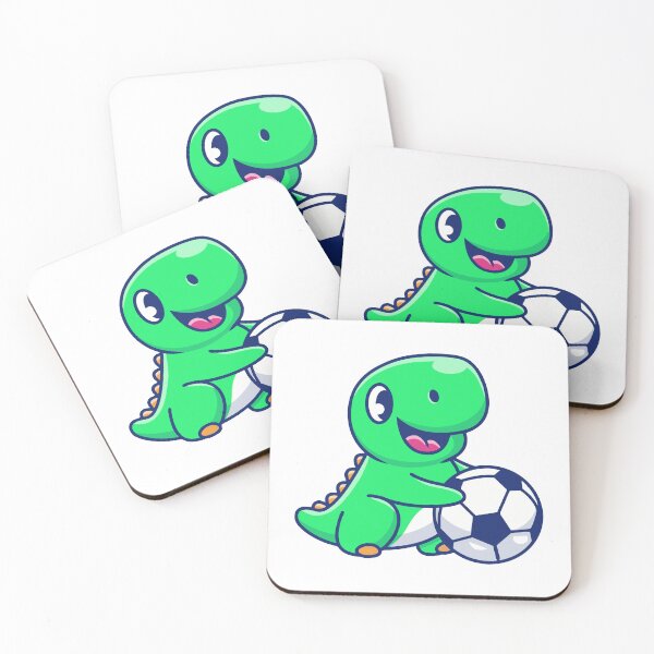 Item preview, Cute Dinosaur Playing Soccer Football designed and sold by febesl.
