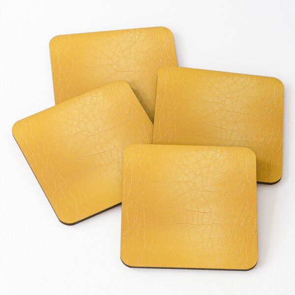 Item preview, Glossy Crinkled Grain Golden Yellow Leather Photo Texture designed and sold by DigitaICraft.