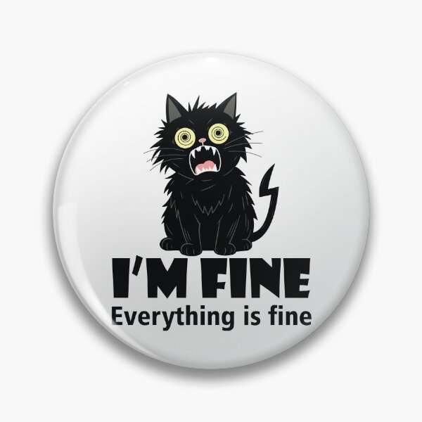 Item preview, Funny Screaming Black Cat I’m Fine designed and sold by Found Dream.