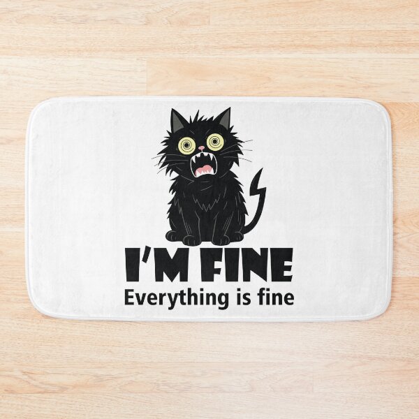 Item preview, Funny Screaming Black Cat I’m Fine designed and sold by Found Dream.