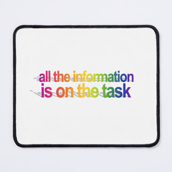 Item preview, All the information is on the task (rainbow) | Taskmaster UK designed and sold by Hell0Potato.