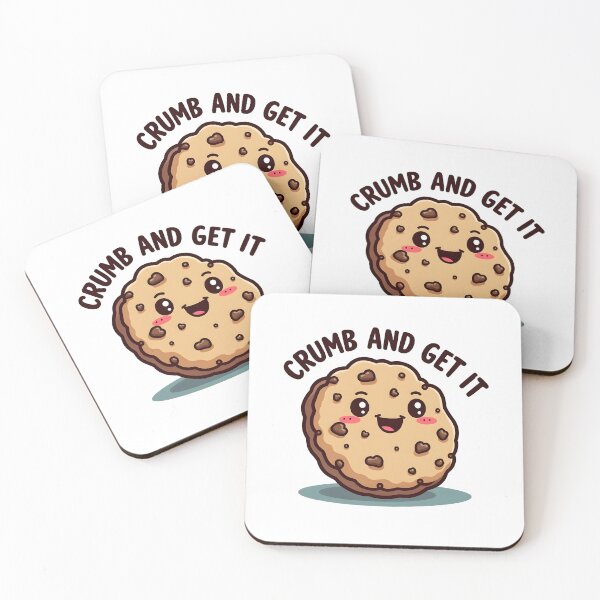 Item preview, Crumb And Get It Funny Kawaii Chocolate Chip Cookie Pun designed and sold by LunaPixelStudio.