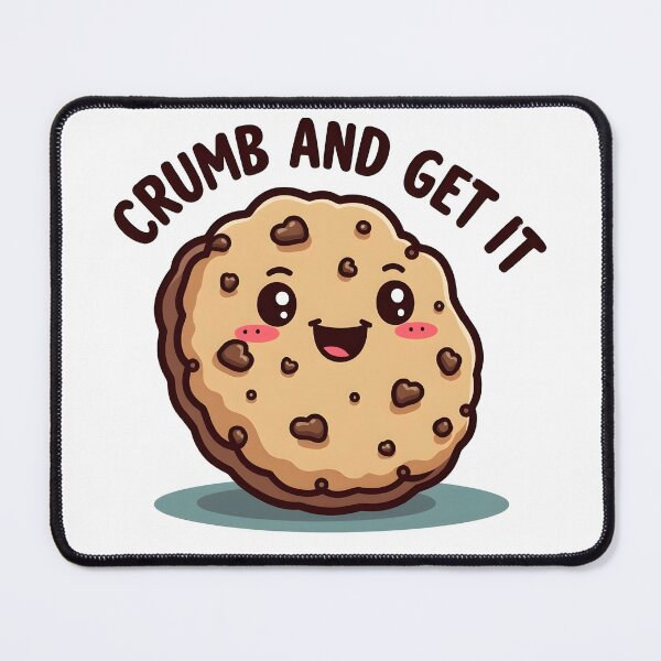 Item preview, Crumb And Get It Funny Kawaii Chocolate Chip Cookie Pun designed and sold by LunaPixelStudio.