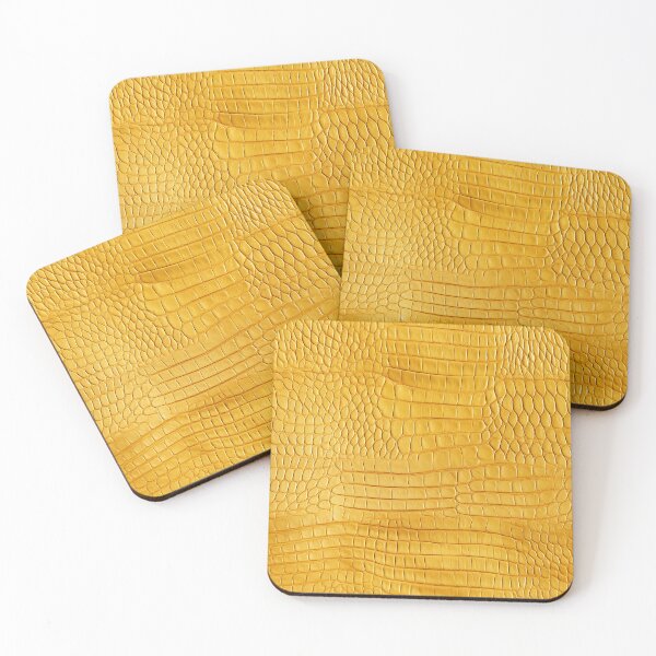 Item preview, Mixed Croc Scale Mustard Yellow Leather Photo Texture designed and sold by DigitaICraft.