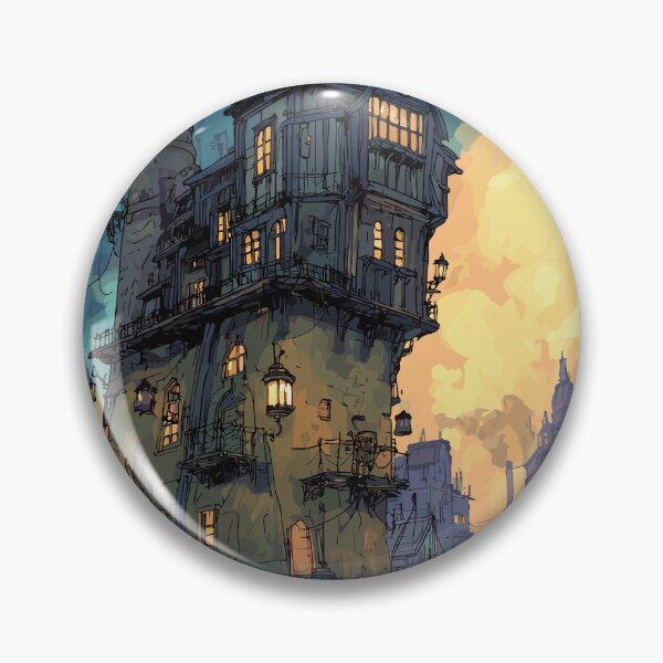 Item preview, Victorian Steam Outpost - Steampunk Cityscape designed and sold by bapupa.