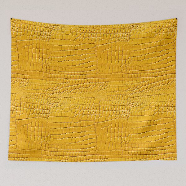 Item preview, Rounded Croc Scale Mustard Yellow Leather Photo Texture designed and sold by DigitaICraft.
