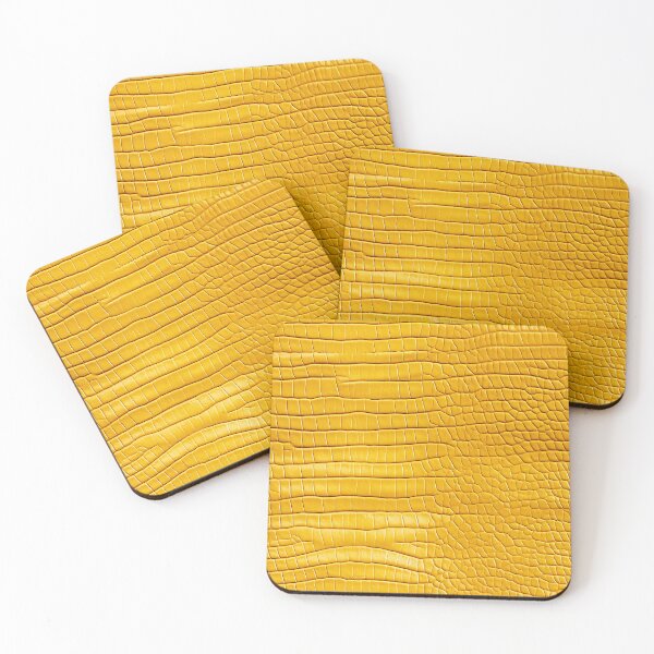 Item preview, Bold Raised Croc Scale Mustard Yellow Leather Photo Texture designed and sold by DigitaICraft.