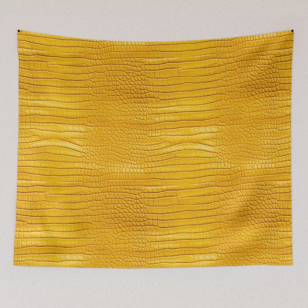 Item preview, Bold Raised Croc Scale Mustard Yellow Leather Photo Texture designed and sold by DigitaICraft.