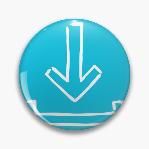 Item preview, White Download Arrow Icon Cyan Blue Background designed and sold by theboyjake.