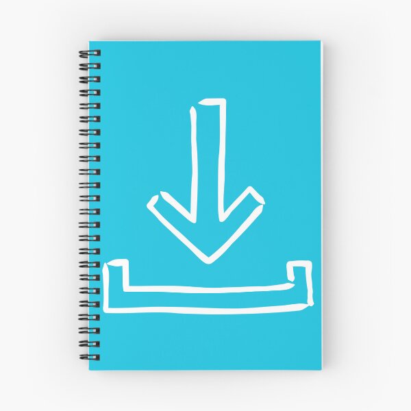 Item preview, White Download Arrow Icon Cyan Blue Background designed and sold by theboyjake.