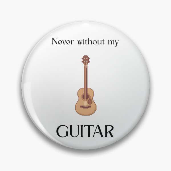 Item preview, Pixel Art Acoustic Guitar Print | Retro Music Wall Art designed and sold by MoodsOfMine.