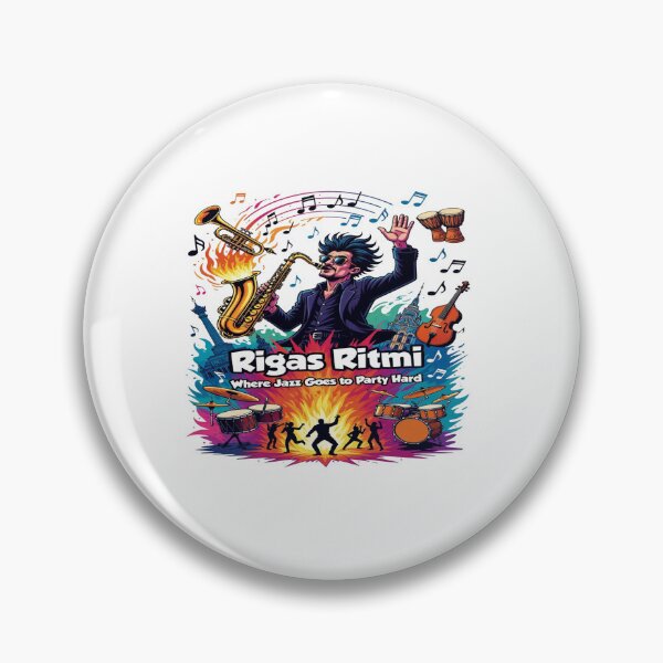 Item preview, Rigas Ritmi Jazz Festival T-Shirt – Saxophone Player Party Graphic Tee, Colorful Music Festival Shirt, Jazz Goes Party Hard Design designed and sold by Sushikidsntod.