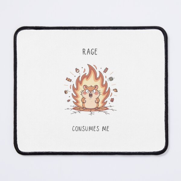Item preview, Rage Consumes Me Funny Hamster Fire T-Shirt Chaotic Little Creatures designed and sold by Panom Suavichien.