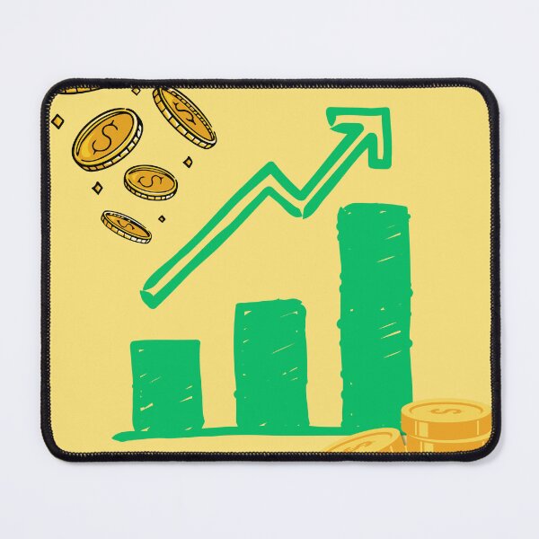 Artikelvorschau, Illustration des Wachstumsdiagramms des Goldmünzen-Aktienmarktes entworfen und verkauft von theboyjake.