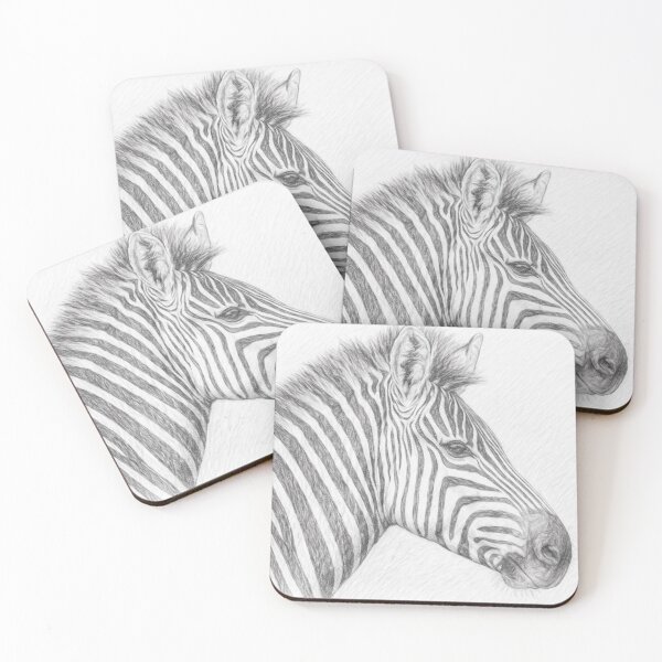 Item preview, Zebra Portrait Pencil Sketch – Black and White Wildlife Artwork, Detailed Animal Drawing, Safari Inspired Wall Art Print designed and sold by Leon Woods Pencil Art.