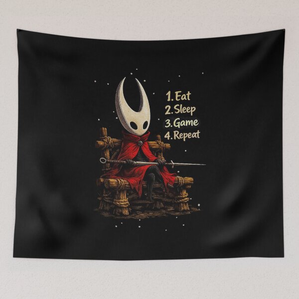 Item preview, Knight's Gaming Throne – Eat Sleep Game Repeat Hollow Knight Style designed and sold by Lukasz Kobylka.