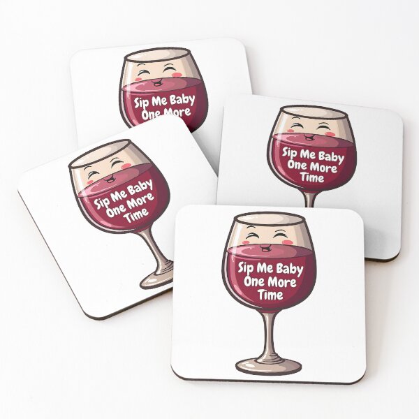 Item preview, Sip Me Baby One More Time Funny Kawaii Wine Glass Pun designed and sold by LunaPixelStudio.