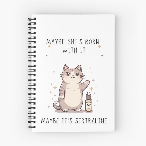 Item preview, Maybe She's Born With It Maybe It's Sertraline Funny Cat T-Shirt designed and sold by Panom Suavichien.