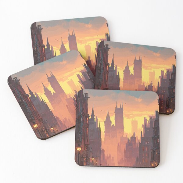 Item preview, Golden Hour Over Old London - Victorian Steampunk City designed and sold by bapupa.