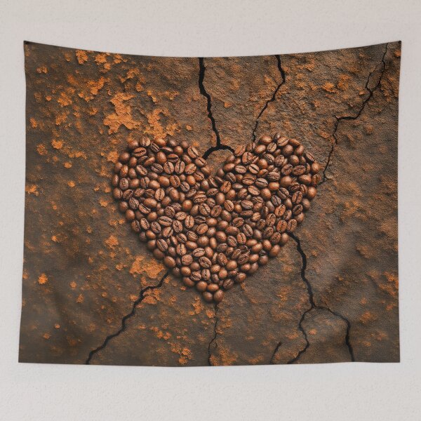 Item preview, Heart Made of Beans on Rustic Metal designed and sold by Marcu Ioachim.