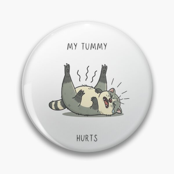 Item preview, My Tummy Hurts Funny Raccoon T-Shirt Chaotic Little Creatures designed and sold by Panom Suavichien.