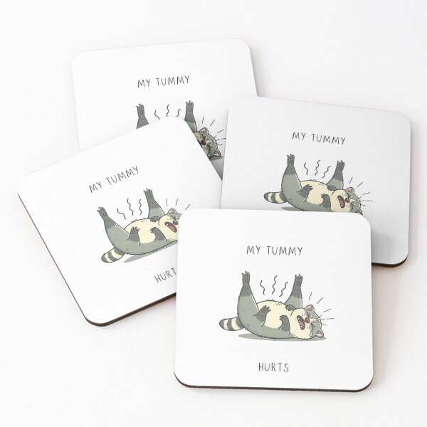 Item preview, My Tummy Hurts Funny Raccoon T-Shirt Chaotic Little Creatures designed and sold by Panom Suavichien.
