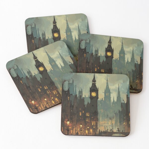 Item preview, Midnight Fog at Big Ben - Victorian Steampunk City designed and sold by bapupa.