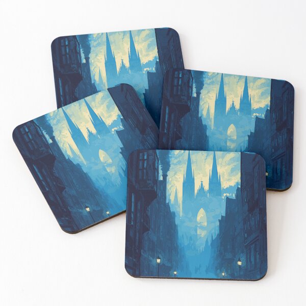 Item preview, Blue Twilight Steampunk Alley - Victorian Steampunk City designed and sold by bapupa.