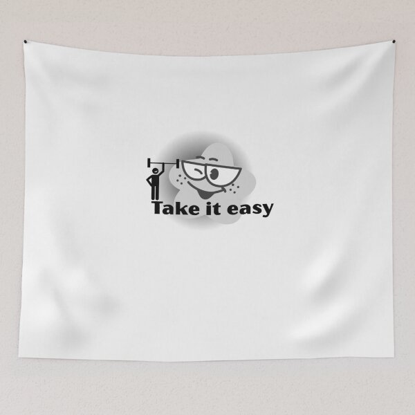 Item preview, Take It Easy Funny Gym Design -Cute Workout Cartoon T-Shirt, Relax Fitness Humor Quote designed and sold by Palette _Vibes.
