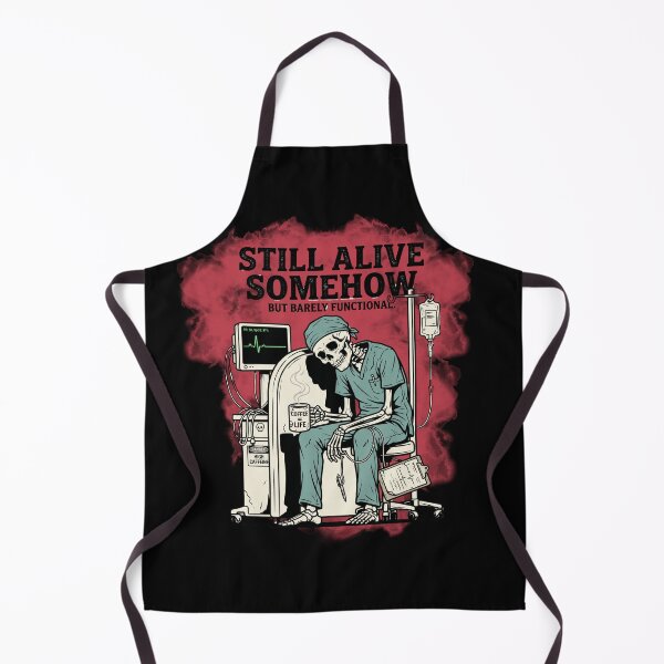 Item preview, Funny ICU Nurse Skeleton Still Alive Somehow Critical Care Nurse Burnout Humor Coffee ICU RN Gift Night Shift ICU Life designed and sold by Im-Ara.