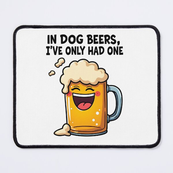 Item preview, In Dog Beers Ive Only Had One Funny Kawaii Beer Pun designed and sold by LunaPixelStudio.