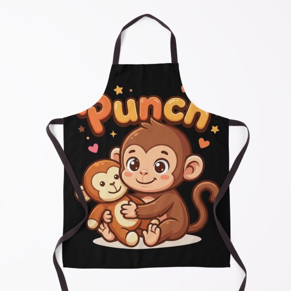 Item preview, Cute Monkey Hugging Plushie with "Punch" Bubble Text designed and sold by ronchoi123.