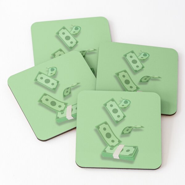 Item preview, Flying Dollar Bills Money Rain Green Background designed and sold by theboyjake.