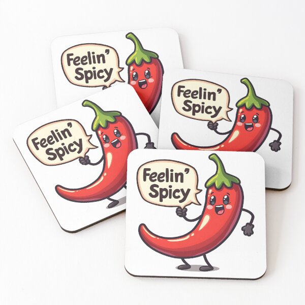 Item preview, Feelin Spicy Funny Kawaii Chili Pepper Pun designed and sold by LunaPixelStudio.