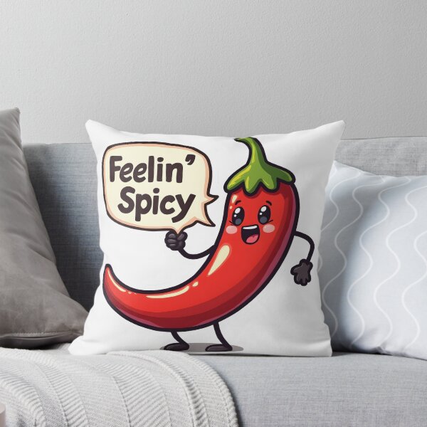 Item preview, Feelin Spicy Funny Kawaii Chili Pepper Pun designed and sold by LunaPixelStudio.