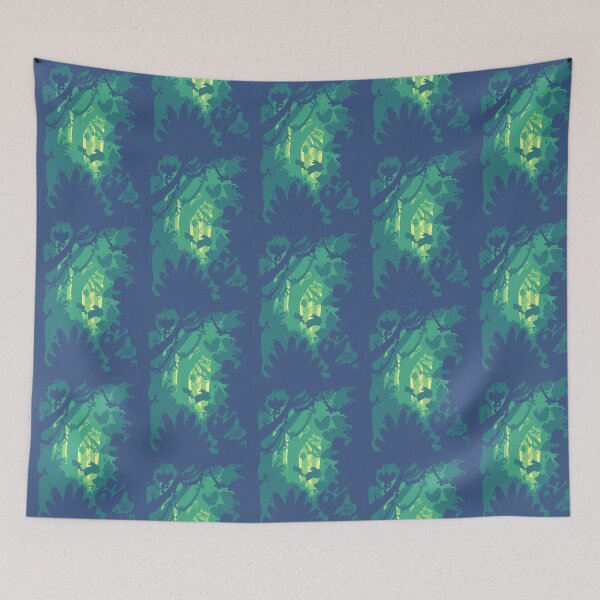 Item preview, Colorful Jungle Silhouette Monsters designed and sold by SketchesWSara.
